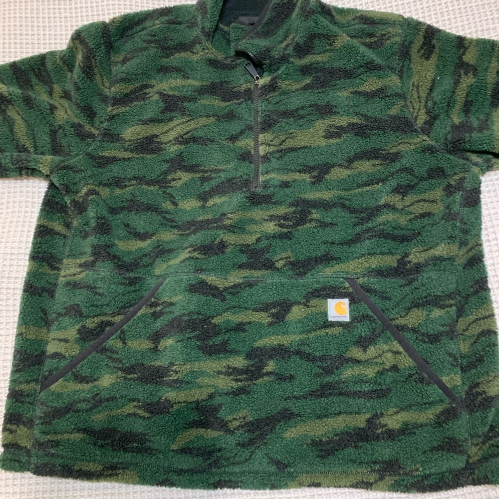 Carhartt Green and Black Camo Hoodie Men’s 2XL